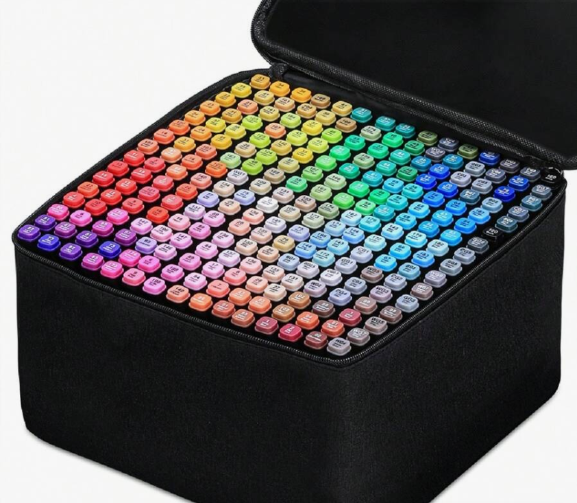 Mega Pack 168 Markers Pro — feutres à double pointe pour artistes et étudiants