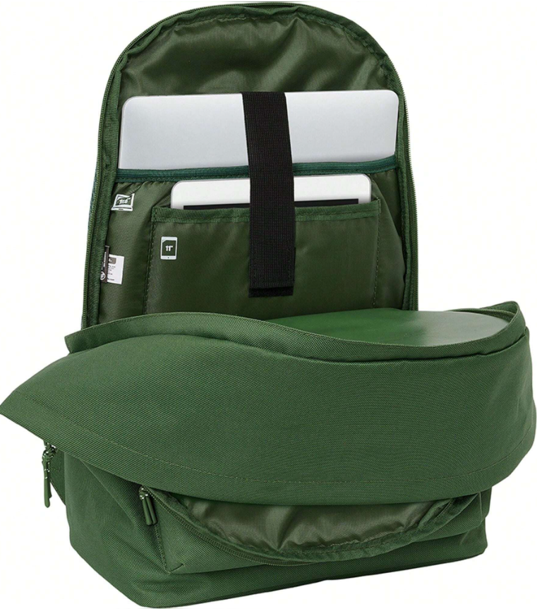 Vue extérieure sac Real Madrid vert