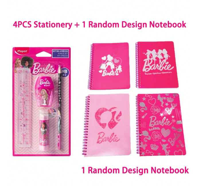 Kit Barbie Papeterie + Cahier surprise